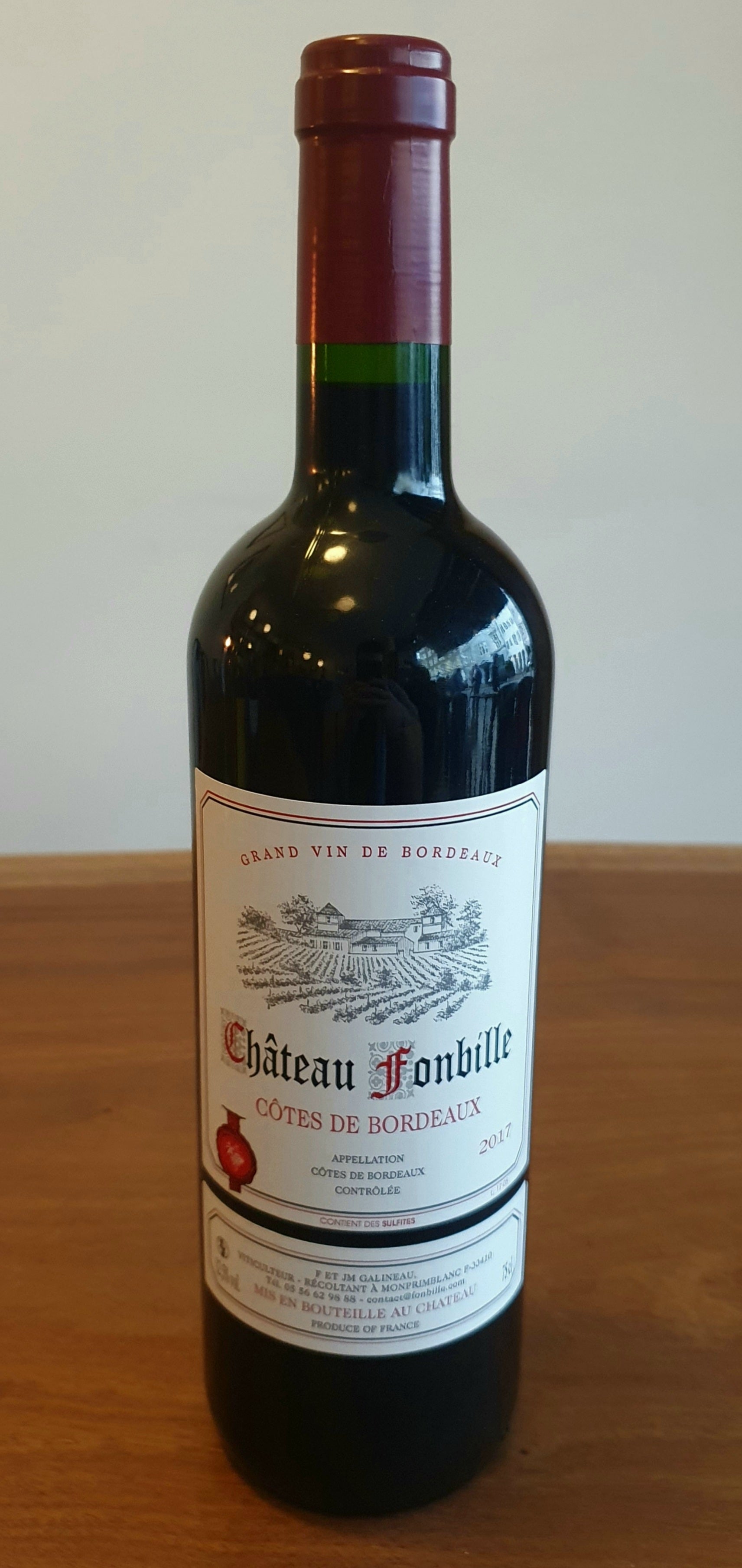 Château Fonbille, Côtes de Bordeaux, 2017